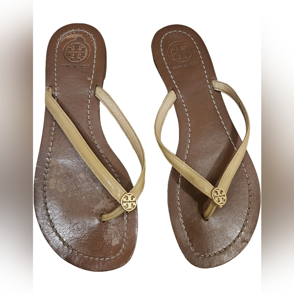 Tory Burch Brown and Tan Sandals